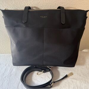 Mina Baie Amelia Nylon Convertible Black diaper Laptop work bag